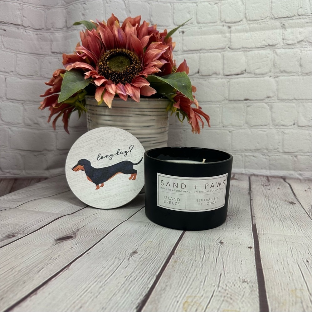 NWT sand + paws Black Candle island breeze dachshund doxie weenie dog